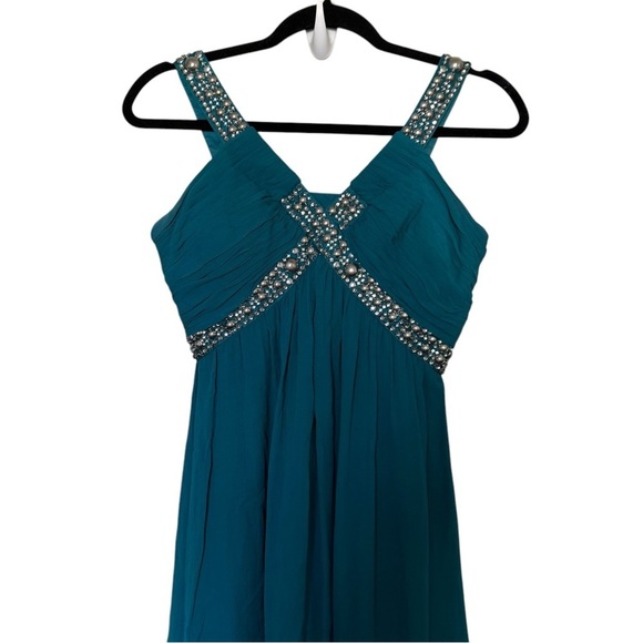 Nina Austin Studded Shirred Dress - Picture 2 of 7